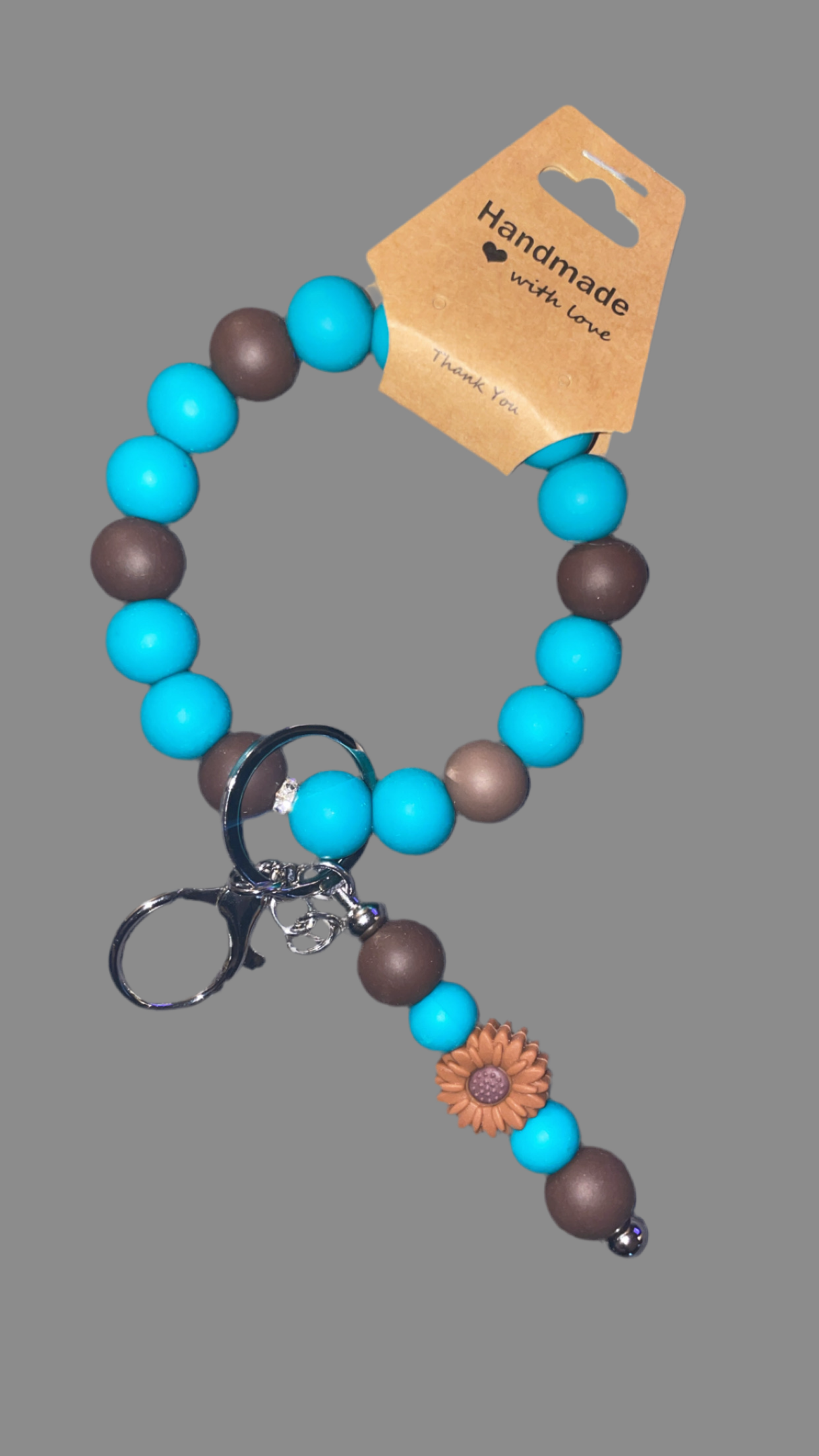 “Blue Coco” keychain wristlet